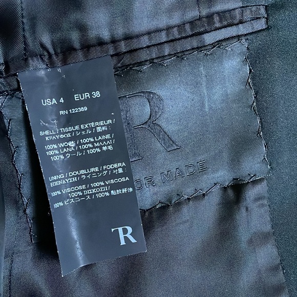 The Row Shawl Collar Black 100% Wool Blazer. Size 4. - Picture 6 of 7